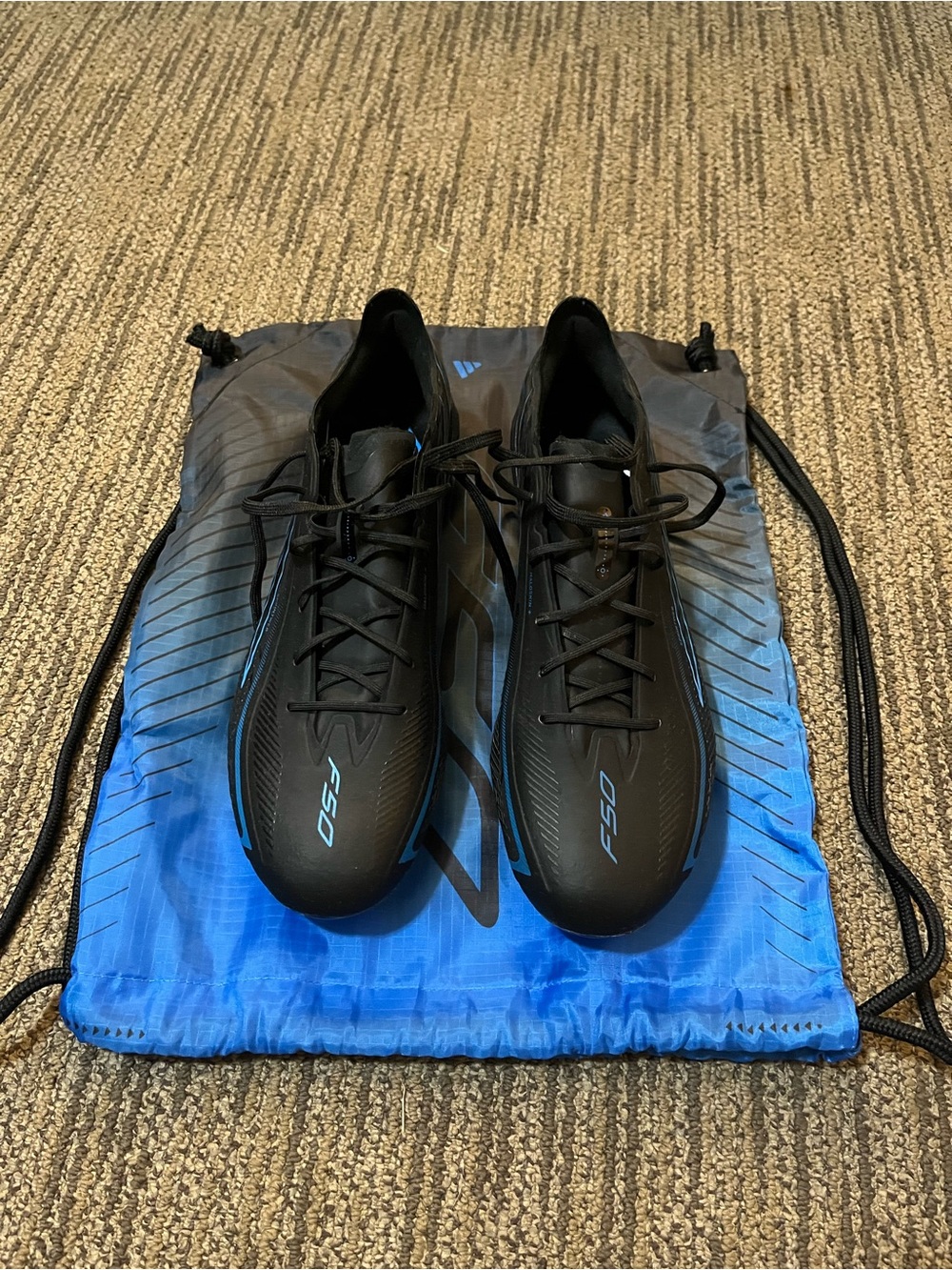 Black Adidas F50 Elite - Firm Ground Soccer Cleats - Size US 11